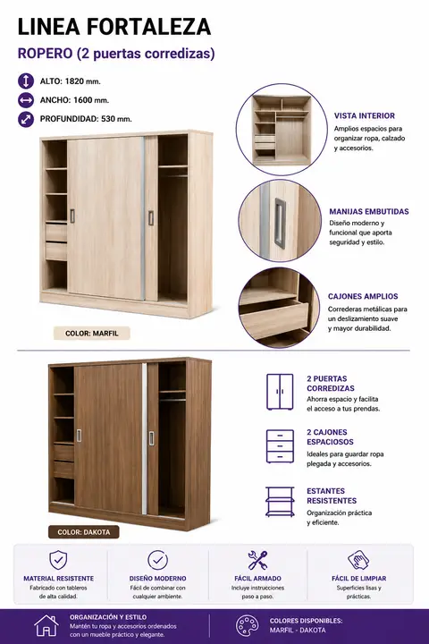 PLACARD PUERTAS CORREDIZA 160