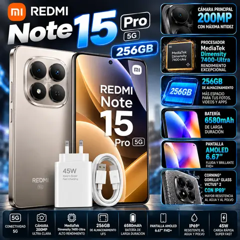 NOTE 15 PRO + 5G DE 8/256