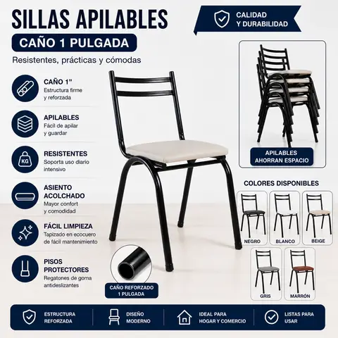 SILLA 1 PULGADA C/U