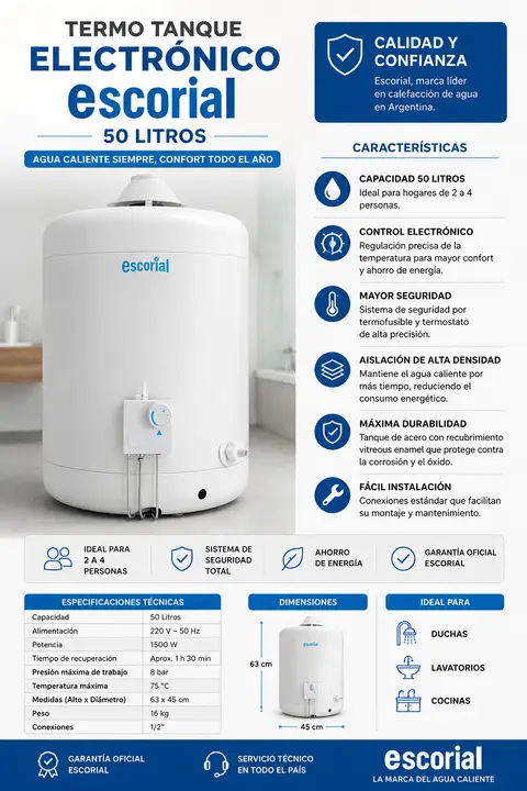 TERMOTANQUE 50LTS