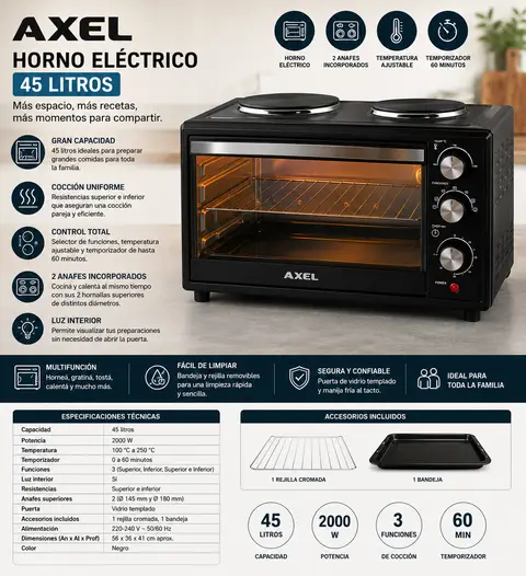 HORNO ELECTRICO 45 C/A